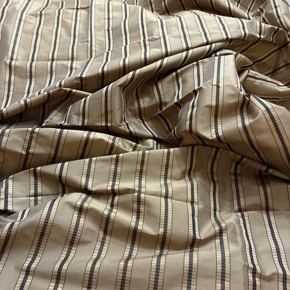 Drapery Panel Gold W/Black Stripe Silk? 54